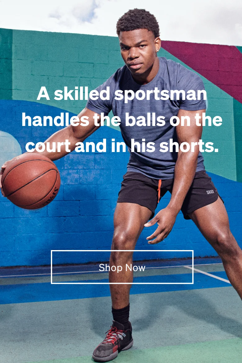 A skilled sportsman handles the balls on the court and in his shorts.