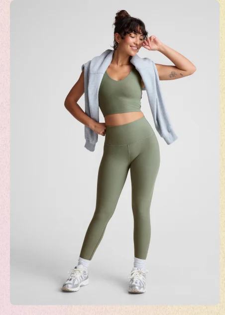 Spacedye Caught In The Midi High Waisted Legging in Grey Sage Heather