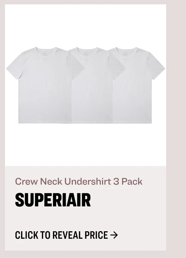 Crew Neck Undershirt 3 Pack Superiair