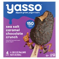 Yasso Yogurt Bars, Greek, Dipped, Sea Salt Ca...