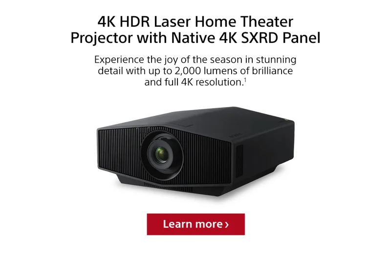 4K HDR Laser Home Theater Projector with Native 4K SXRD Panel | Experience the joy of the season in stunning detail with up to 2,000 lumens of brilliance and full 4K resolution.¹ | Learn more
