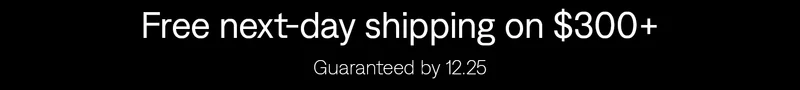 Free next-day shipping on $300+