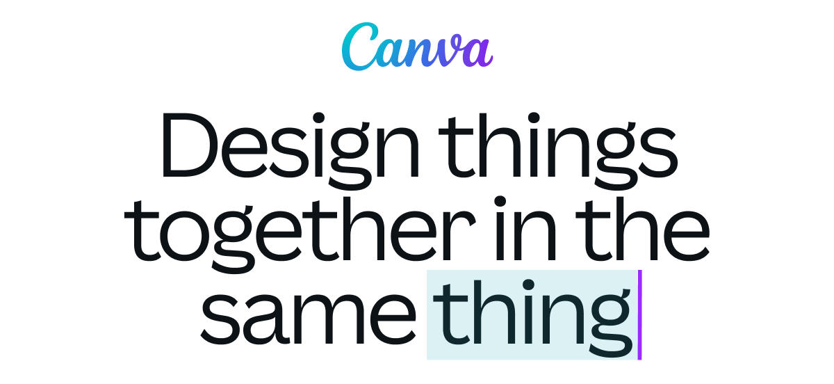 Canva. Design things together in the same thing