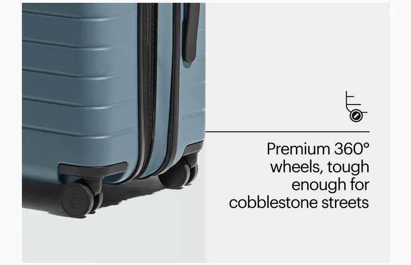 Premium 360° wheels, tough enough for cobblestone streets