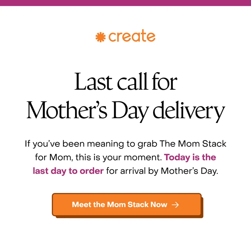 If you’ve been meaning to grab The Mom Stack for Mom, this is your moment. Today is the last day to order for arrival by Mother’s Day.