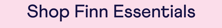 Text: Shop Finn Essentials