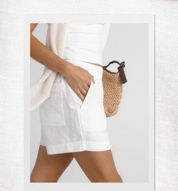 SoftWash Linen Easy Short in White
