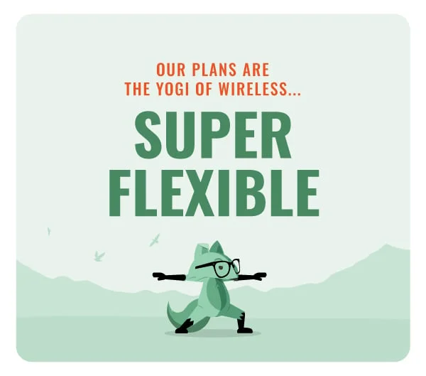 Our plans are the yogi of wireless...super flexible