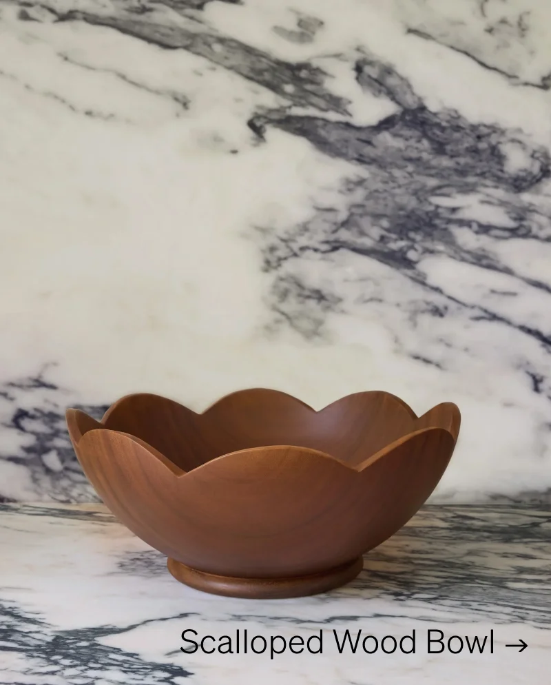 Shop Scalloped Wood Bowl