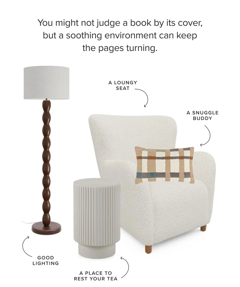 You might not judge a book by its cover, but a soothing environment can keep the pages turning.