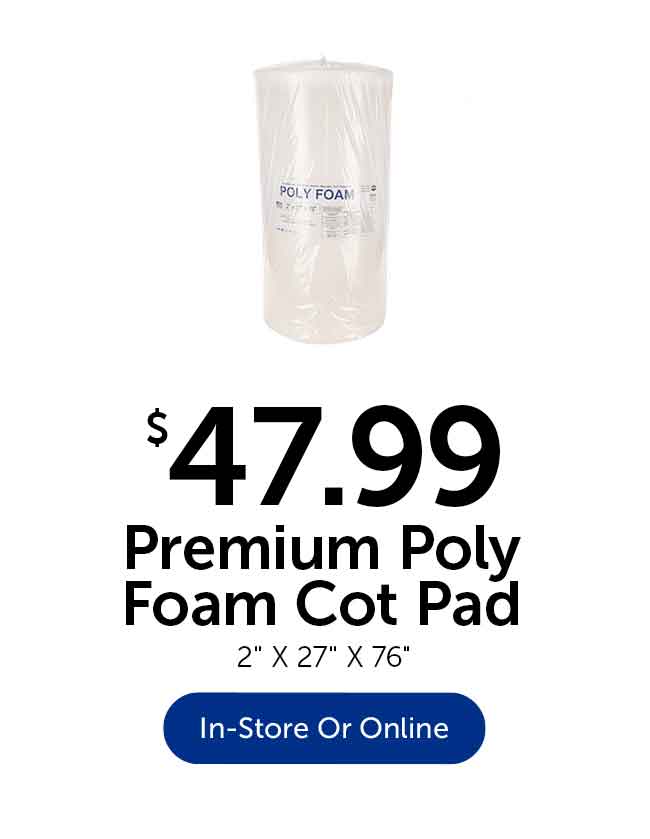 Poly Foam Cot Pad