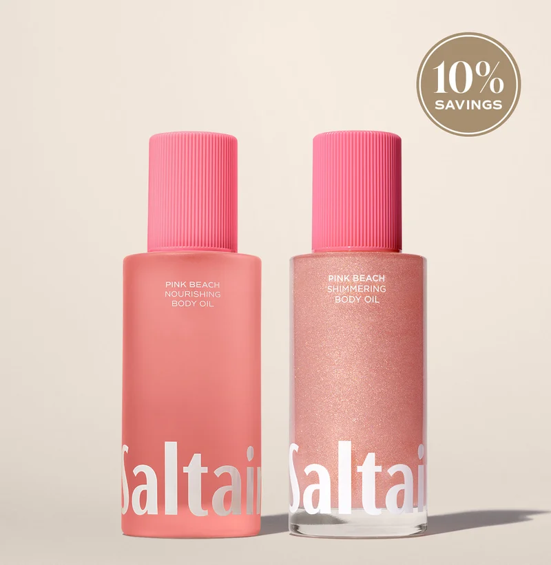 Image of Pink Beach Shimmer + Glow Body Oil Duo