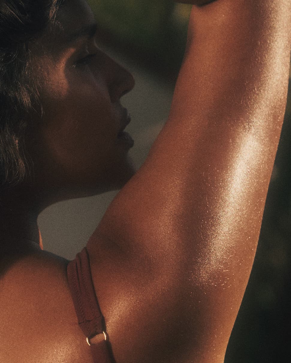 shimmering body oil