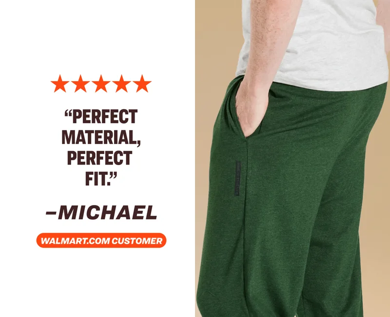 “Perfect material, perfect fit.”  –Michael Walmart.com&nbsp;Customer