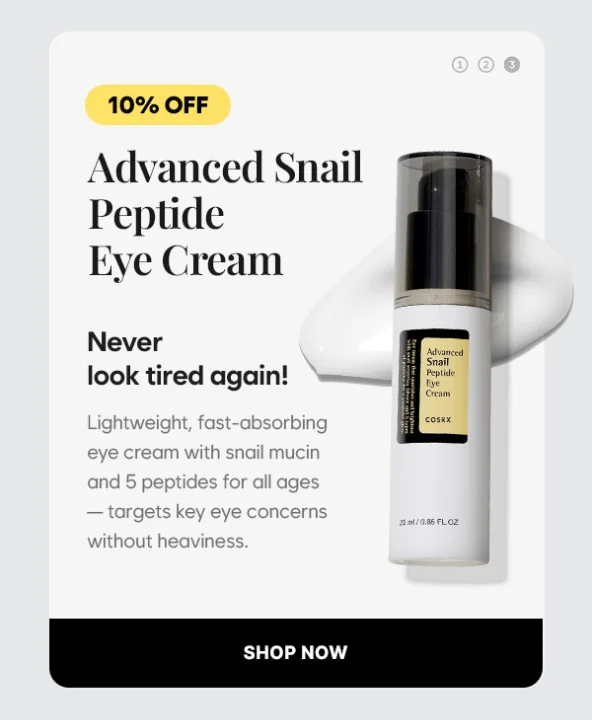 snail peptide eye cream