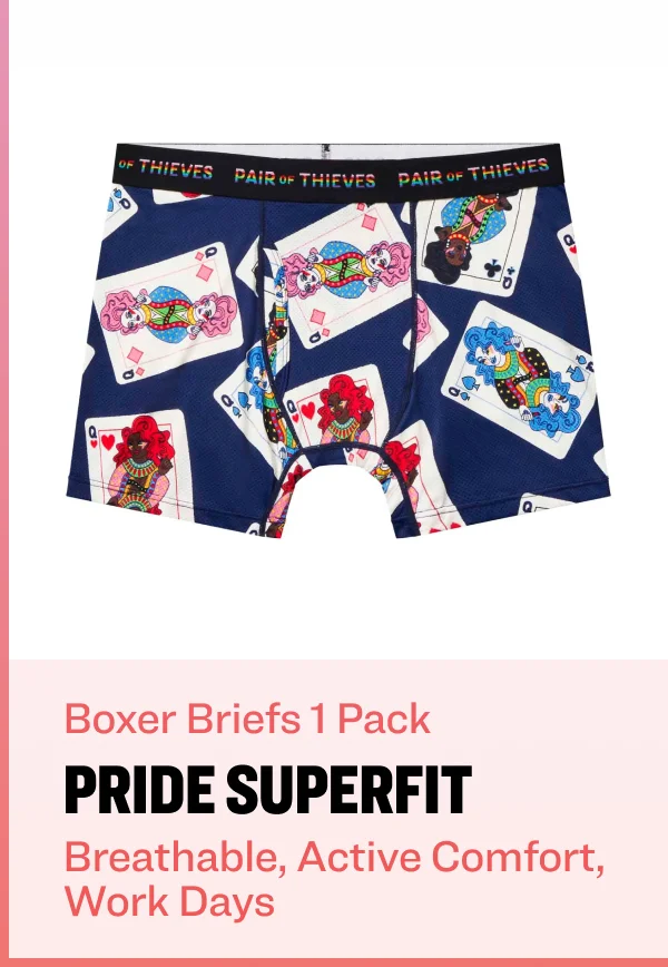 Boxer Briefs 1 Pack pride superfit Breathable, Active Comfort, Work Days