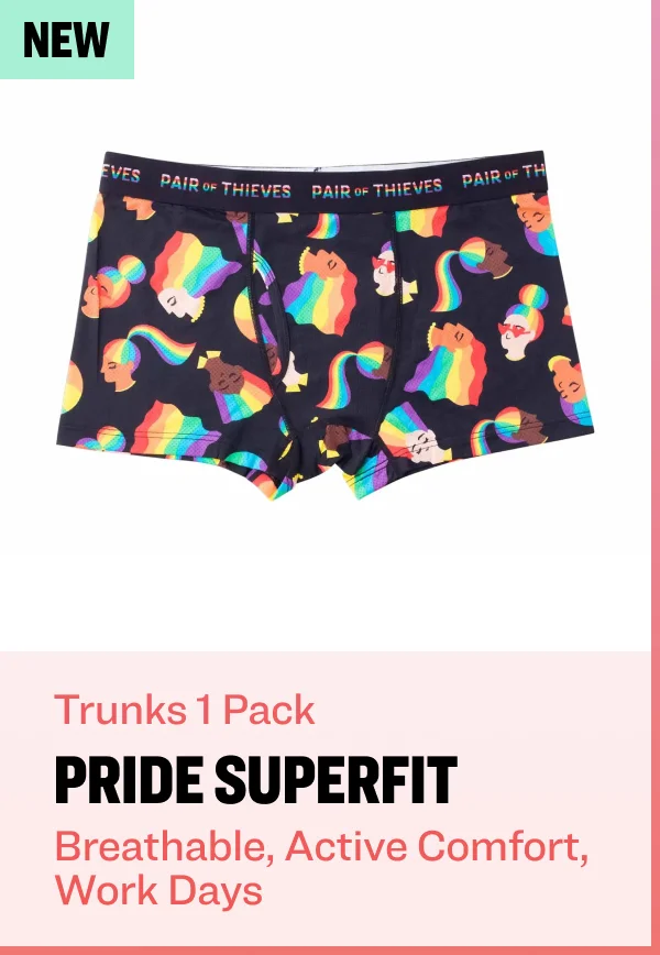 new Trunks 1 Pack pride superfit Breathable, Active Comfort, Work Days
