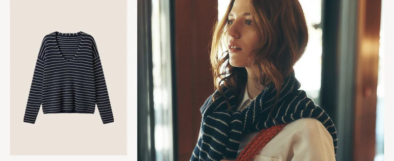 Miramar Linen Deep V Sweater