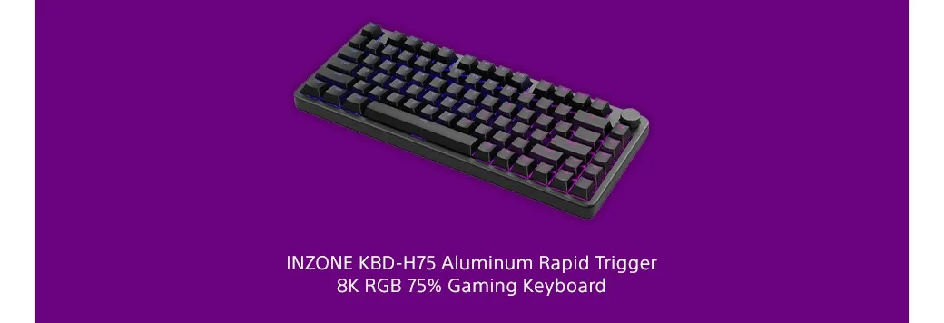 INZONE KBD-H75 Aluminum Rapid Trigger 8K RGB 75% Gaming Keyboard