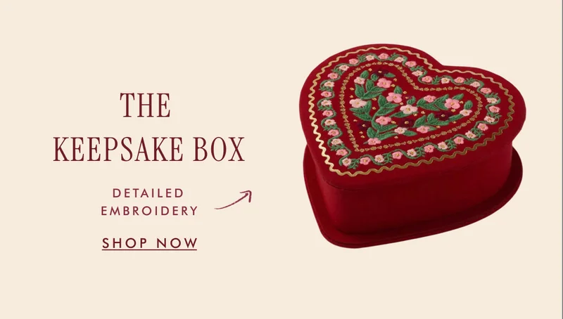 The  KEEPSAKE BOX detailed embroidery SHOP NOW