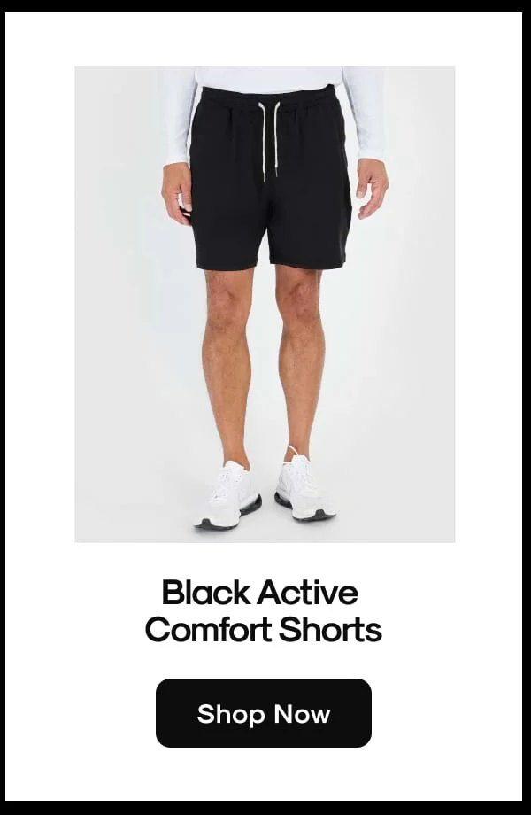 Black Active Comfort Shorts