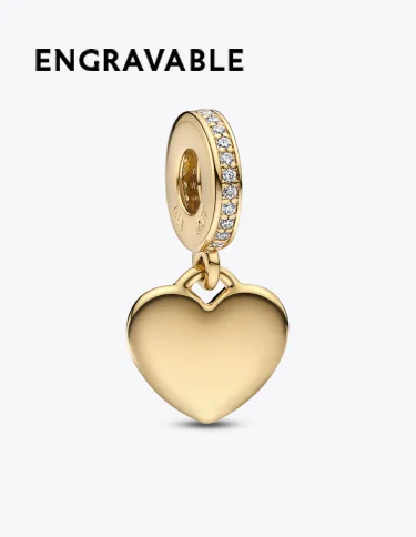 Engravable Heart Tag Dangle Charm