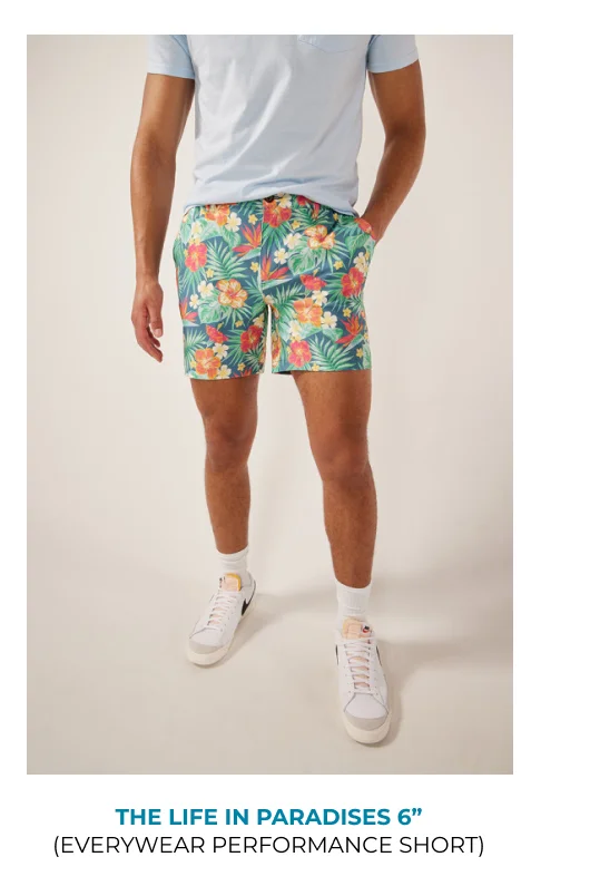 Everywear Performance Short: The Life In Paradises 6"