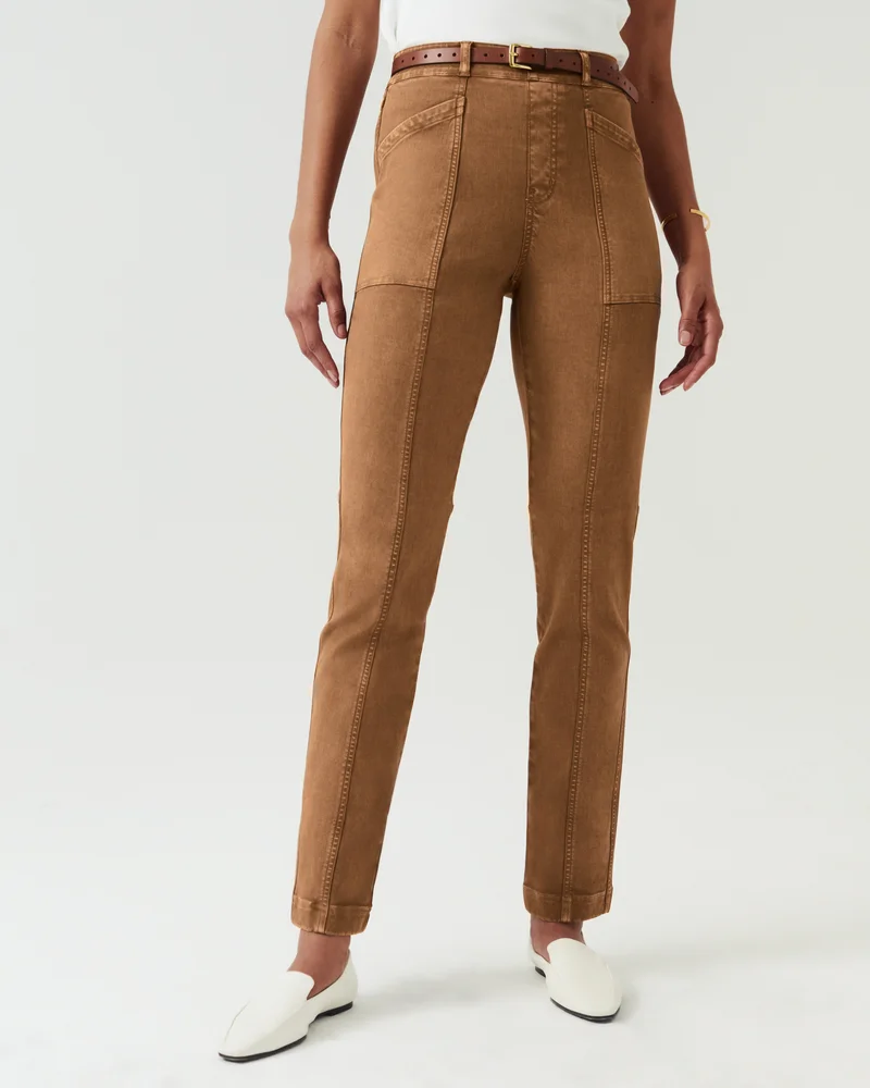 Image of Spanx Women's Stretch Twill Straight Leg Pant