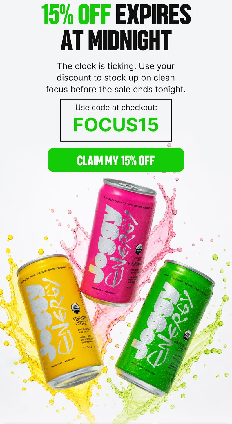 15% OFF EXPIRES AT MIDNIGHT: Use code at checkout: FOCUS15