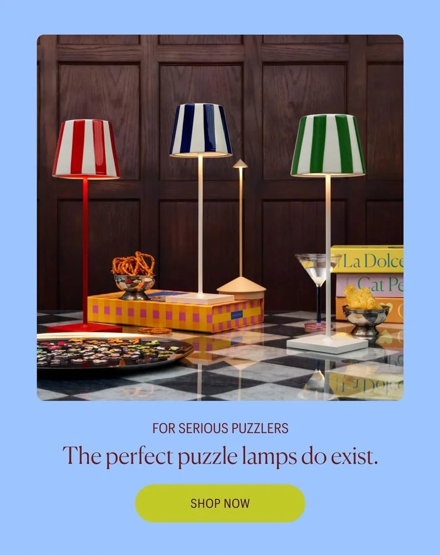 For Serious Puzzlers: The perfect puzzle lamps do exist. Shop Puzzle Lamps