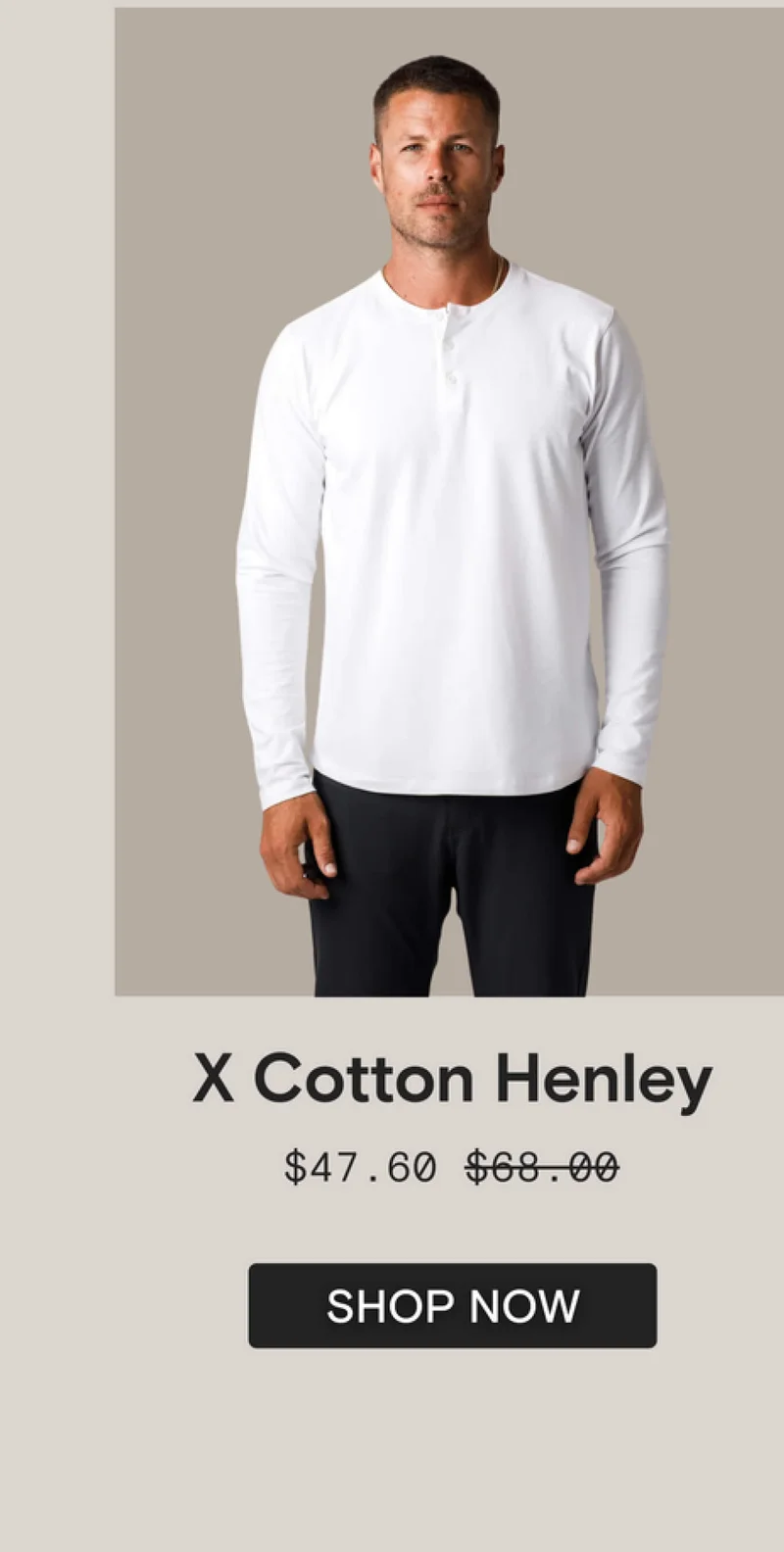 X Cotton Henley