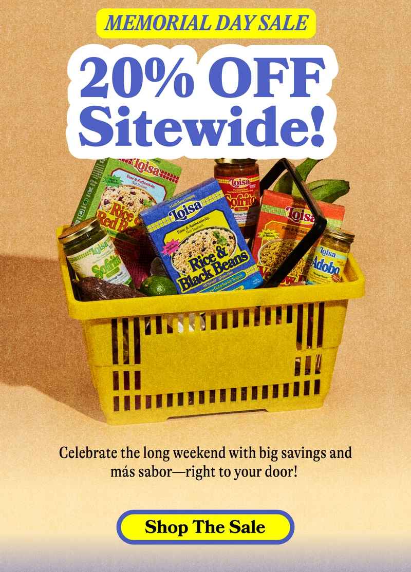 File… May 23 🟣 DESIGN IN APPROVAL | 5.23 Launch with 20% off sitewide [Email] When Fri, May 23 Add to my calendar… With Maddie Boggs Maddie B. Andrea Pérez Duarte Andrea P. Notes segment:  Full List | exclude 14 day purchasers  send time: 11:30 local email  OVERVIEW: 20% Off Sitewide for Memorial Day Weekend Lead with Promo  Last year's promo for reference: 5.23 Memorial Day Sale -20% Off Sitewide [email] - SCHEDULED - Loisa for Loisa  Subject: 20% OFF Sitewide Starts NOW 💥 Preview: Just in time for grilling season  MEMORIAL DAY SALE 20% Off Sitewide!   Celebrate the long weekend with big savings and más sabor—right to your door! SHOP THE SALE