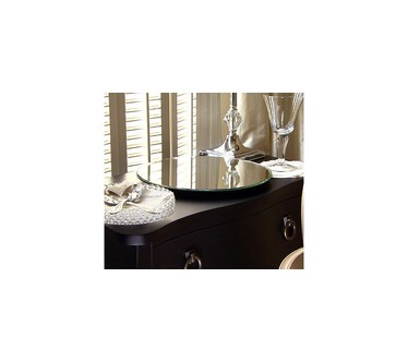 Mirrored Beveled Edge Round 14" Lazy Susan by Valerie