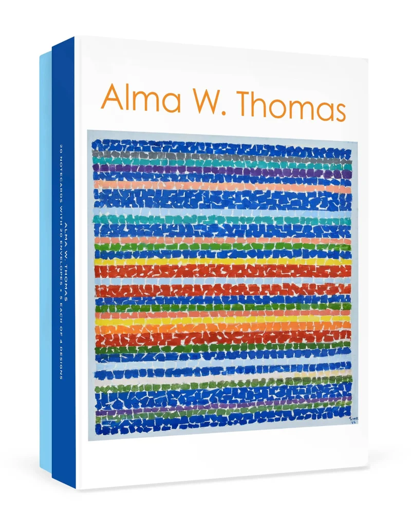 A box of Alma W. Thomas-inspired notecards