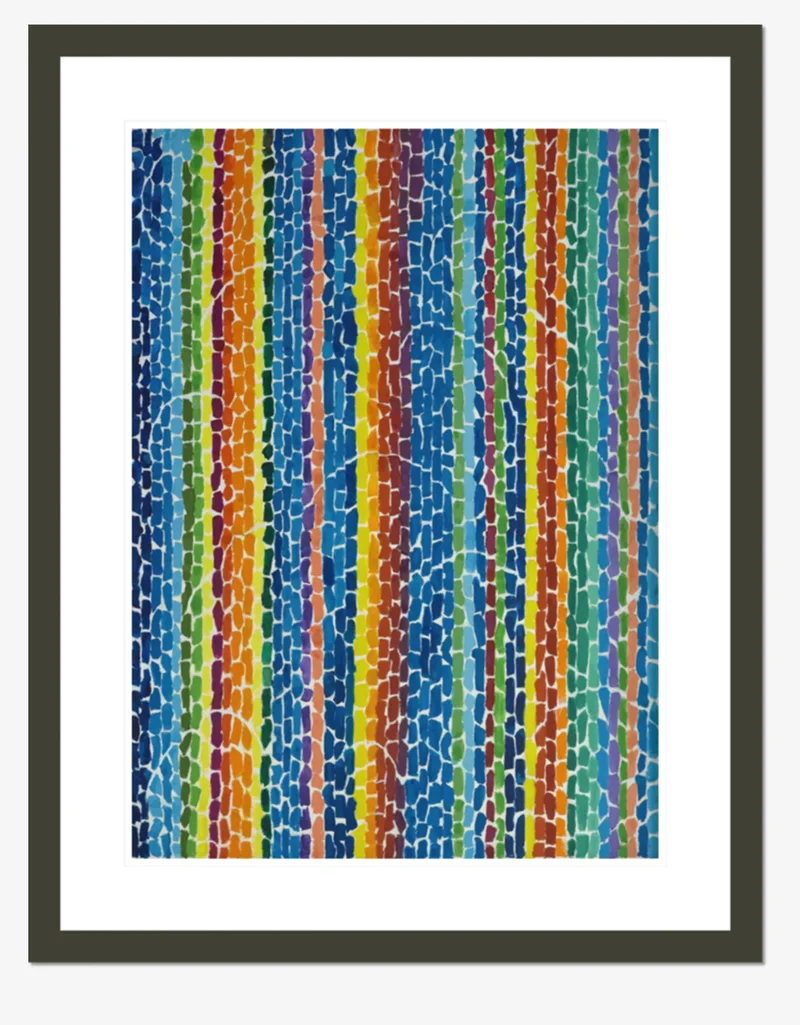 A framed print