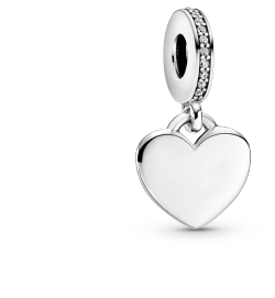 Engravable Heart Tag Dangle Charm