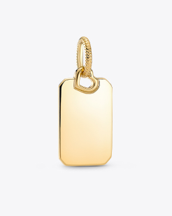 Engravable Rectangle Tag Pendant