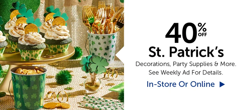 40% Off St. Patrick's Day - Decorations, Party Supplies & More..