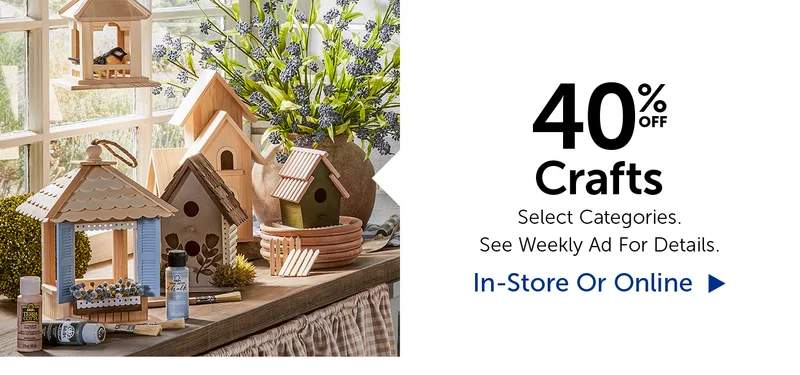 40% Off Crafts - Select Categories