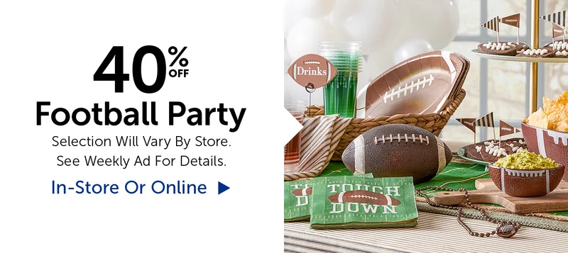 40% Off Football Party - Select Categories
