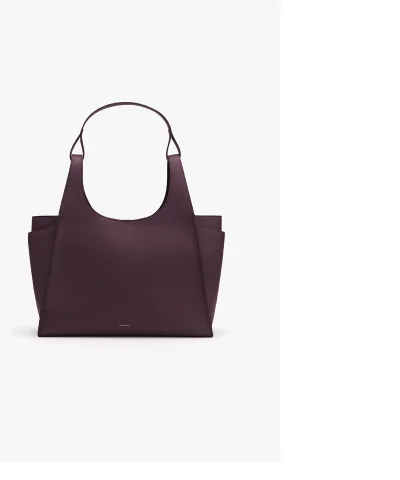 Double Loop Satchel Plum