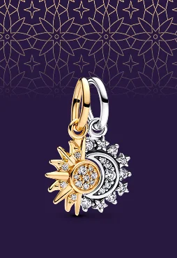Two-Piece Sun & Moon Charm with Pendant
