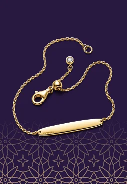 Chain Bracelet with Plate for Engraving