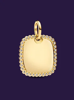 Square Tag Pendant for Engraving