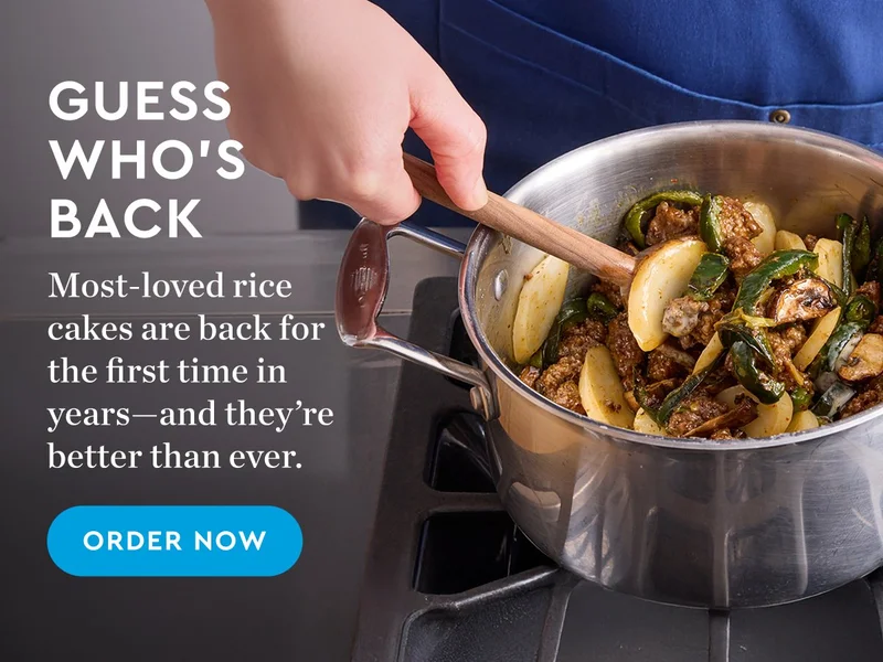 Guess who's back - Most-loved rice cakes are back for the first time in years - and they're better than ever. | ORDER NOW