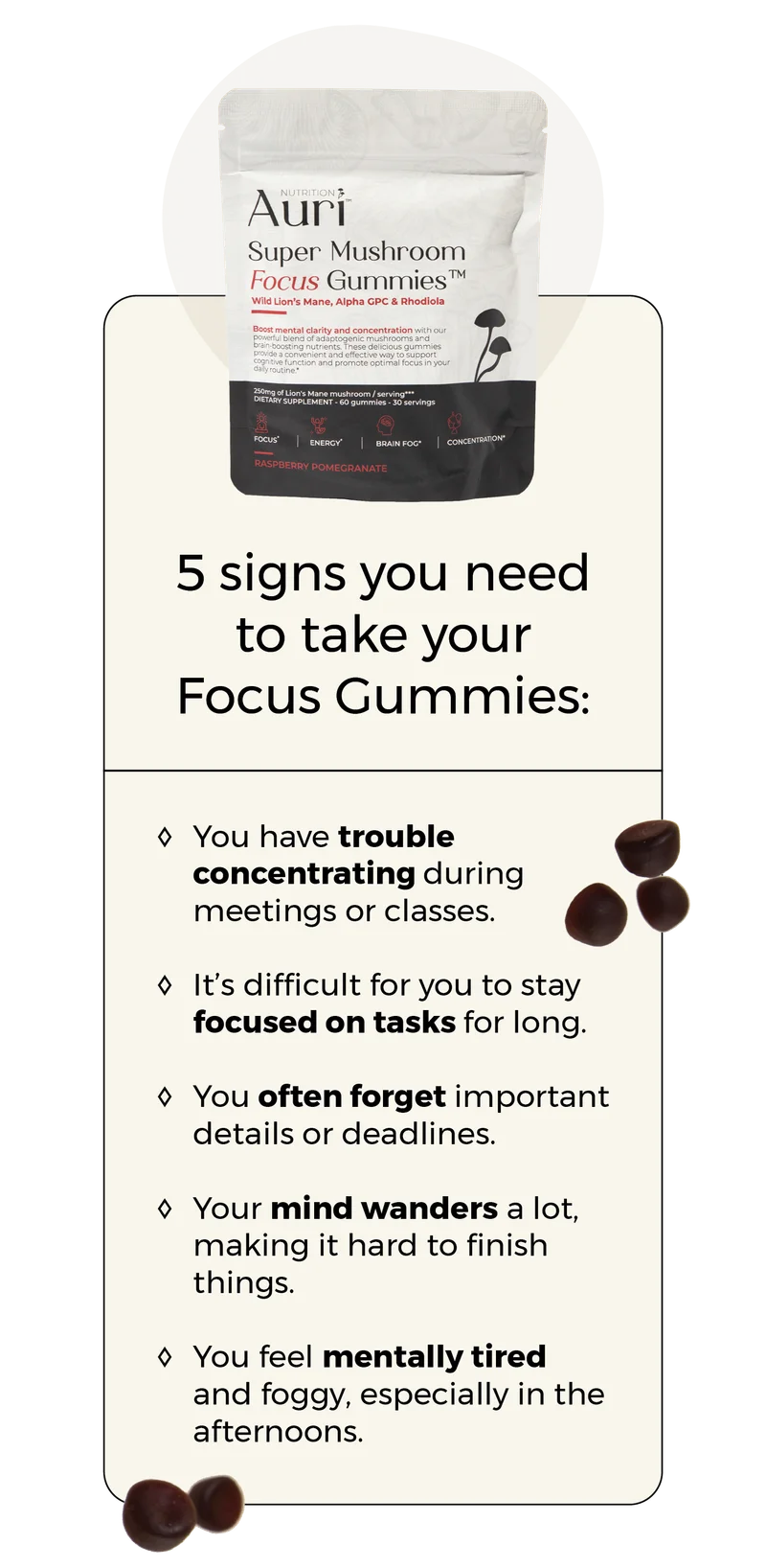 5 signs you need to take your Focus Gummies