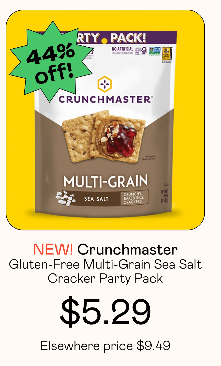 Gluten-Free Multi-Grain Sea Salt Cracker Party Pack
