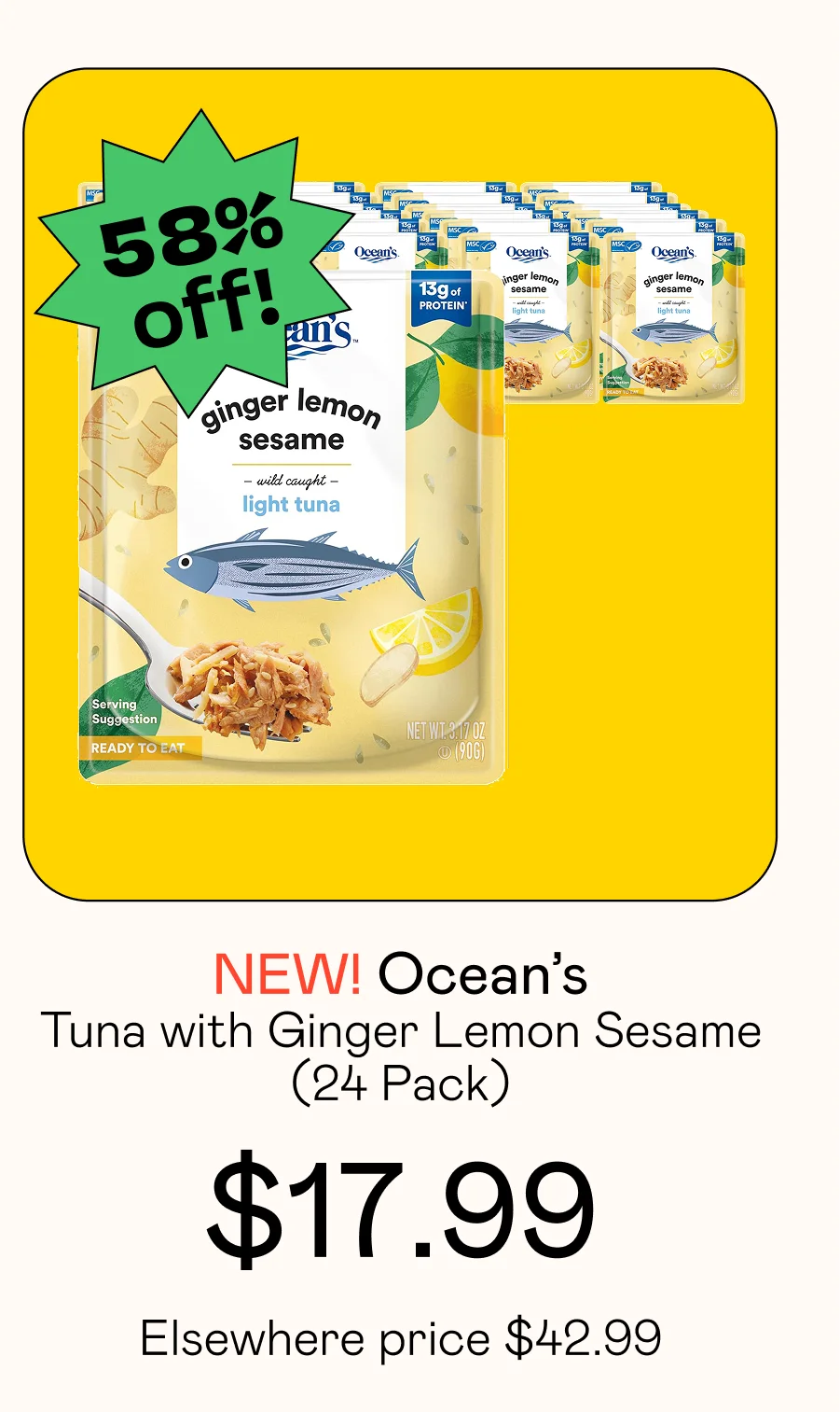 Tuna with Ginger Lemon Sesame (24 Pack)