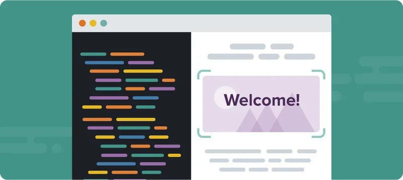An email with an image with text over it.