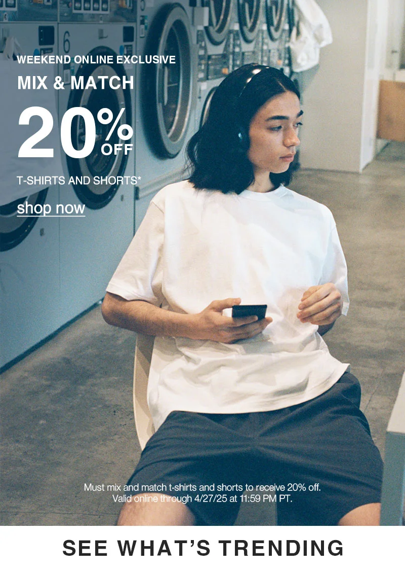 Shop 20% Off T-Shirts and Shorts When You Mix and Match!